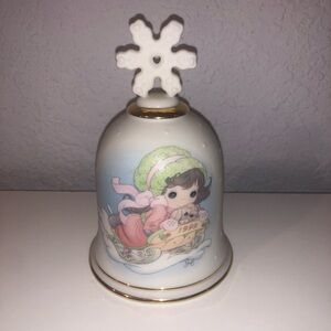 Precious Moments 1999 Bell Sliding Into The New Century With Joy